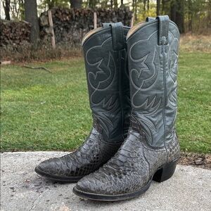 Vintage Nocona Python Snake Cowboy Boots